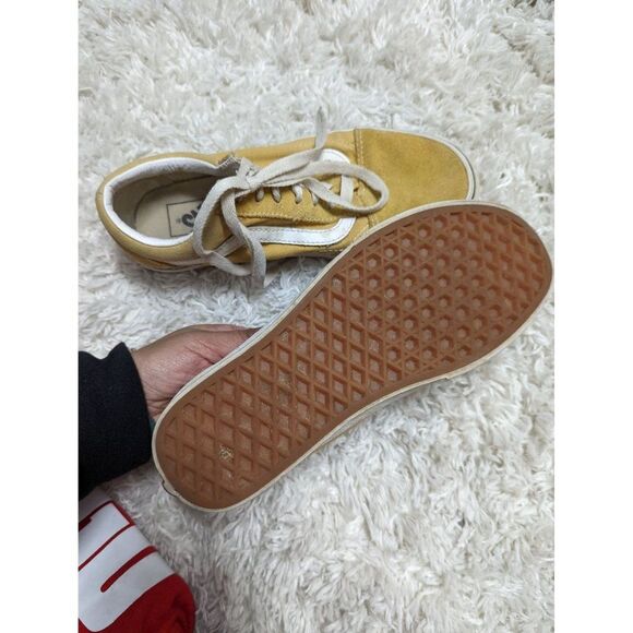 Vans Old Skool Shoes Women 6 Yellow Old Skool Classic Skate Sneakers Hipster - Picture 2 of 6